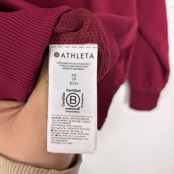 Athleta Dark Pink Zip Up Mesh Lined Jacket Size XS - Picture 8 of 8